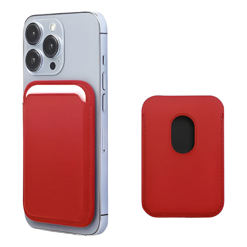 Tarjetero Magnético Magsafe Rojo Billetera