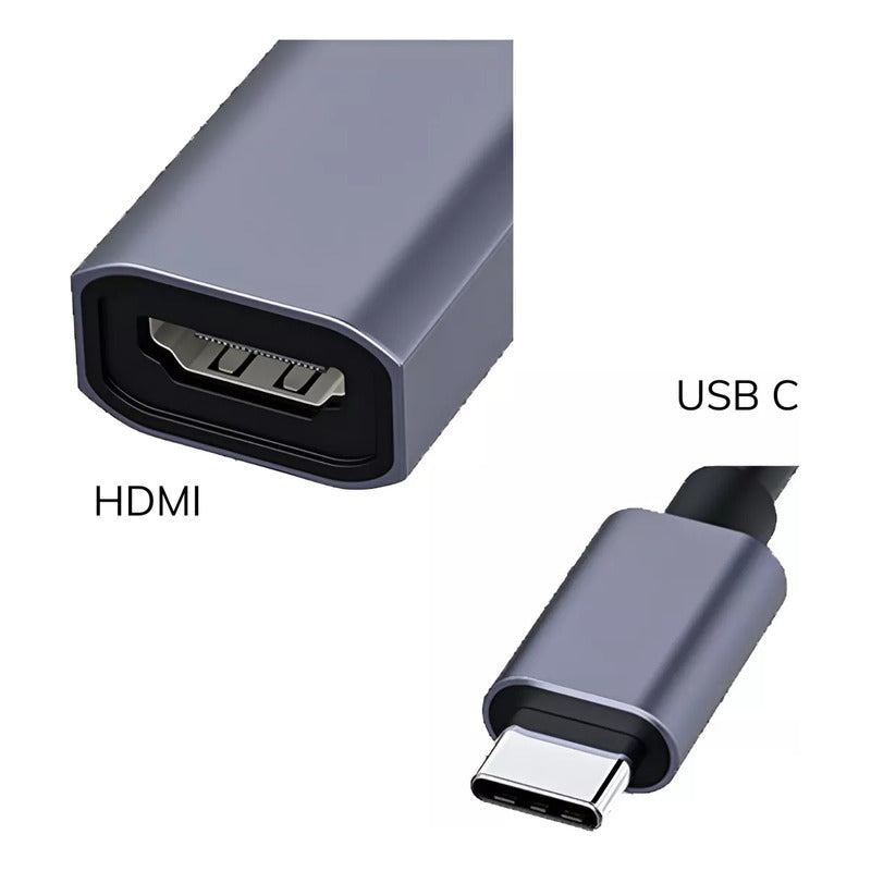 Adaptador Usb 3.1 Tipo C A Hdmi Compatible Blanco