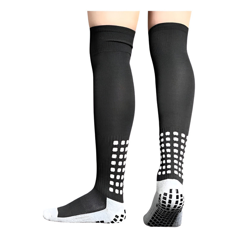 Medias Deportiva Antideslizante Larga Espesar 2pares Rojo/negro