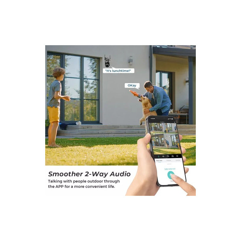 Cámara Domo Anberx Icsee P16q Wi-fi 12mp Visión Nocturna Negro