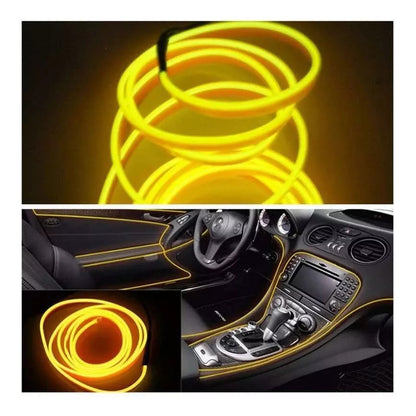 Hilo Tira Luz Neon Colores Led Conector Usb 12v Auto Moto 5m