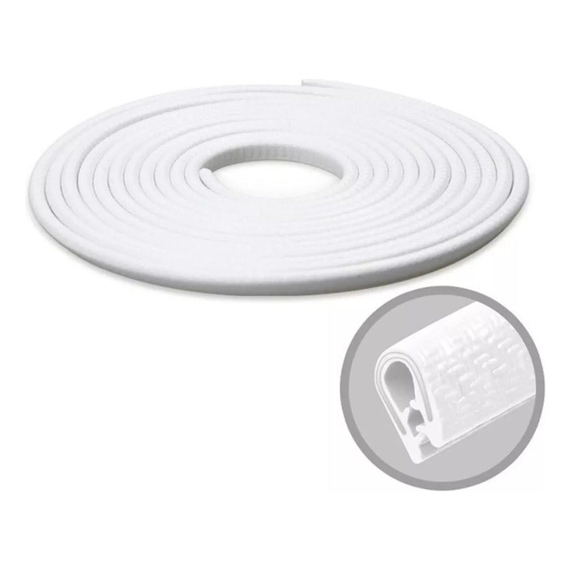 Moldura De Auto Sello  Presión Protectora Puertas Y Capot 5m Blanco