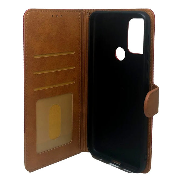 Carcasa Para Samsung S23 Ultra Cuero Y Tela - Colo Azul Azul Marino