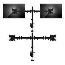Cargar imagen en el visor de la galería, Soporte Doble Monitor Televisor Escritorio Brazo 17-27 3-6kg Color Negro
