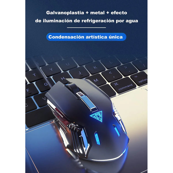 Mouse Gamer Rgb Maquinaria 7200dpi Amarillo Amarillo