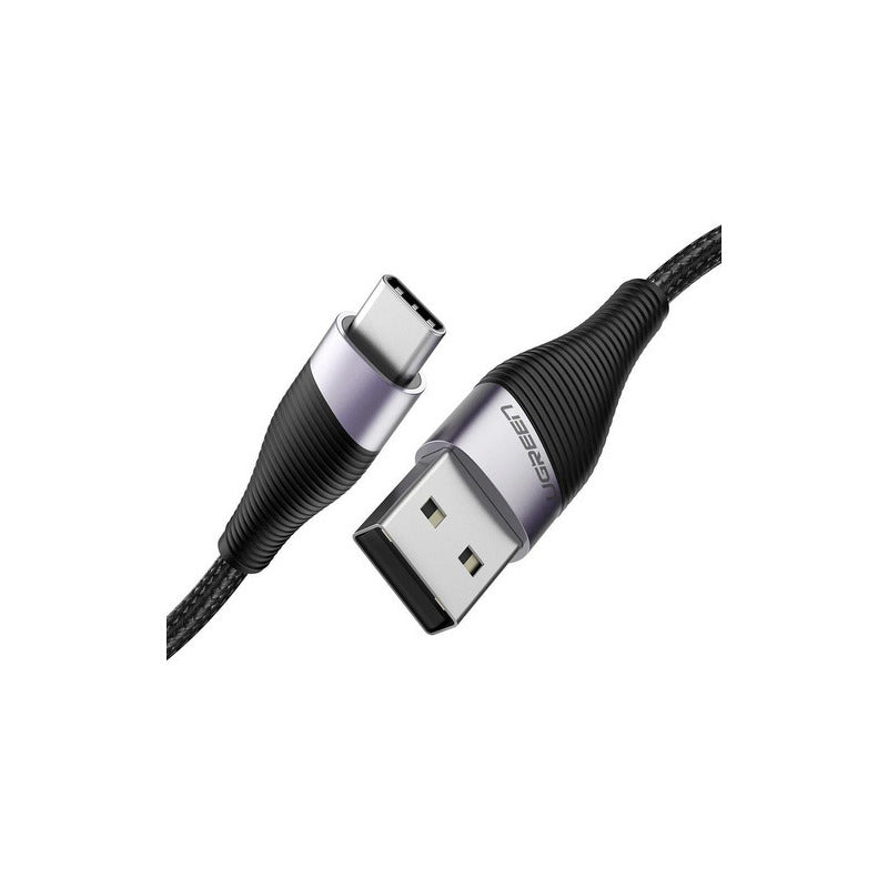 Cable Usb 2.0 A Usb-c Ugreen Trenzado De 2 Metros Color Negro