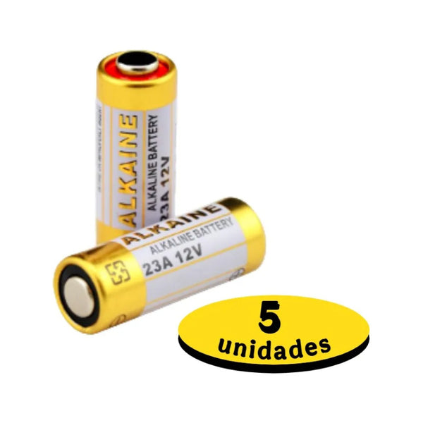 Pack 5 Pilas 23a 12v Control Portón Alarma Pila 23 A 12 V