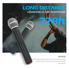 Load image into Gallery viewer, Bomge 2 Micrófonos Inalambricos Uhf Doble Canal 230u Negro
