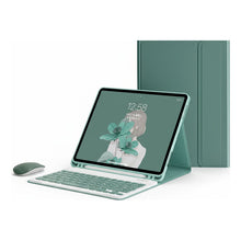 Load image into Gallery viewer, Funda Con Teclado Y Ratón Para Samsung Tab A8 10.5 Sm-x200 Verde Oscuro
