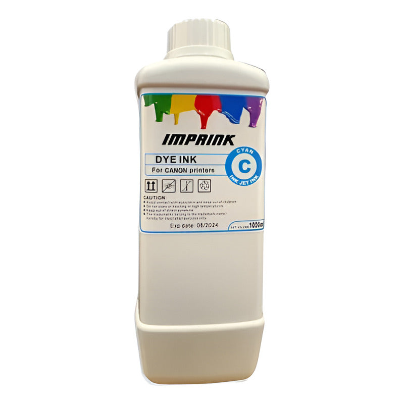 Tinta Dye Para Impresoras Canon Ecotank Premium 1 Litro Cian