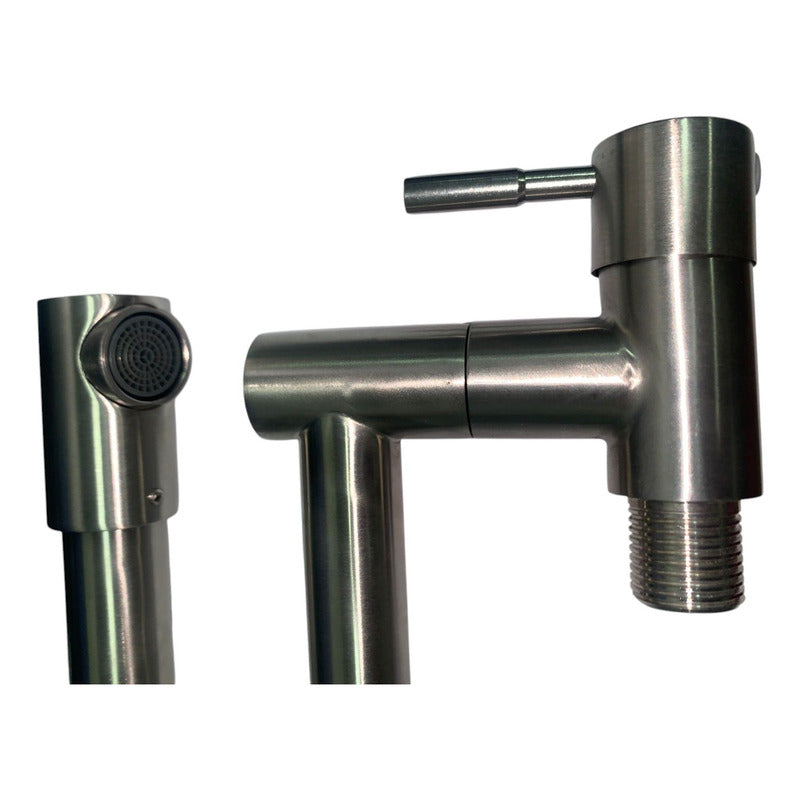 Grifo De Cocina Giratorio De Pared Plateado Brillante