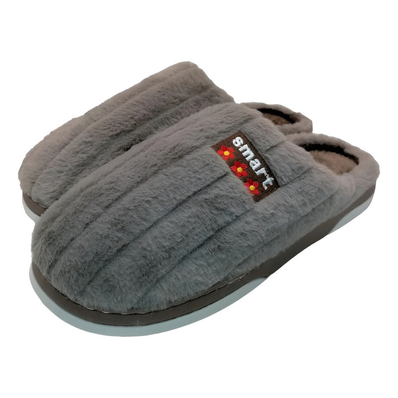 Pantuflas Hombres Zapatillas De Levantarse Pantufla Hombre Gris Claro Peluche 40 Cl