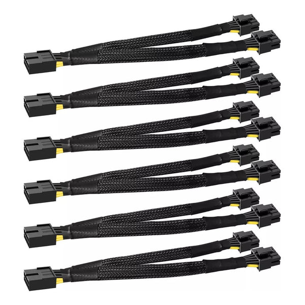 Pack X6 Cables Pcie 8pin Gpu 16awg  Doble Conector Vga