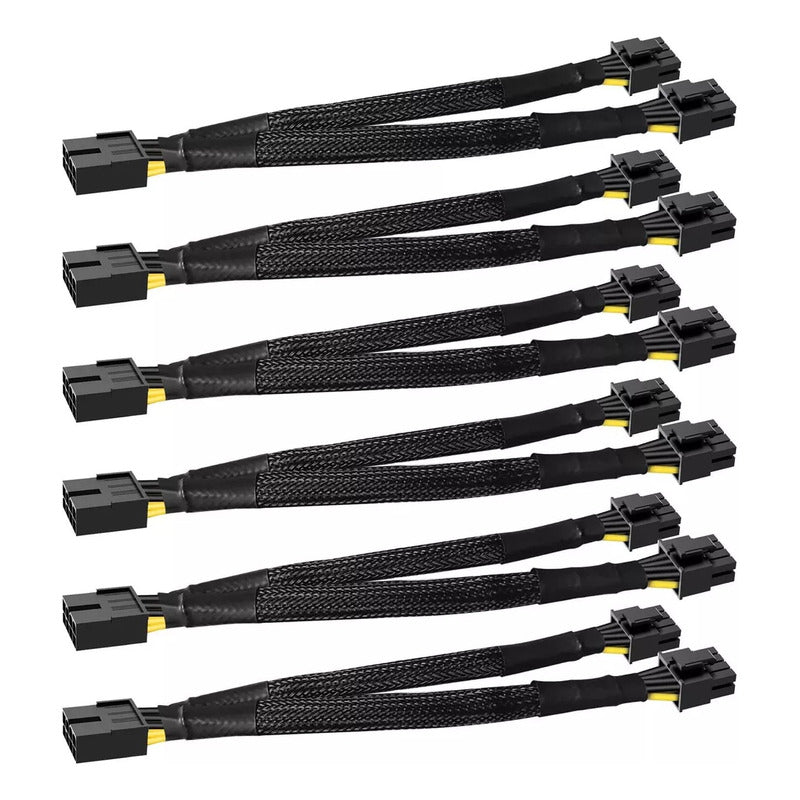 Pack X6 Cables Pcie 8pin Gpu 16awg  Doble Conector Vga