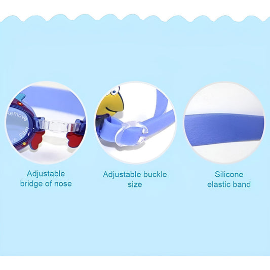 Gafas De Natación Para Niños Sin Fugas Protección Uv 4 En 1