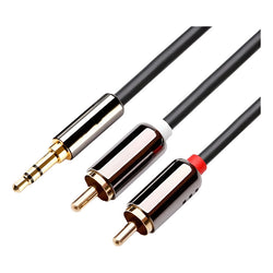 Cable De Audio 3,5mm Jack Plug Macho A 2 Rca Macho Aux