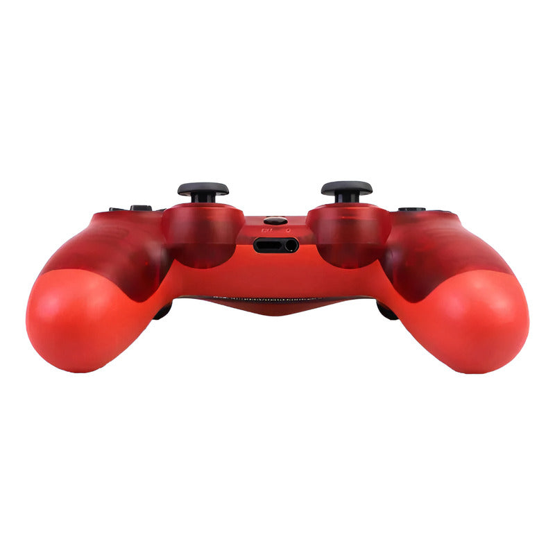 Joystick Inalámbrico Compatible Con Ps4 Doubleshock Transparente Rojo