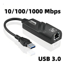 Load image into Gallery viewer, Adaptador Ethernet Usb 3.0 Lan Rj45 Gigabit 10/100/1000mbps
