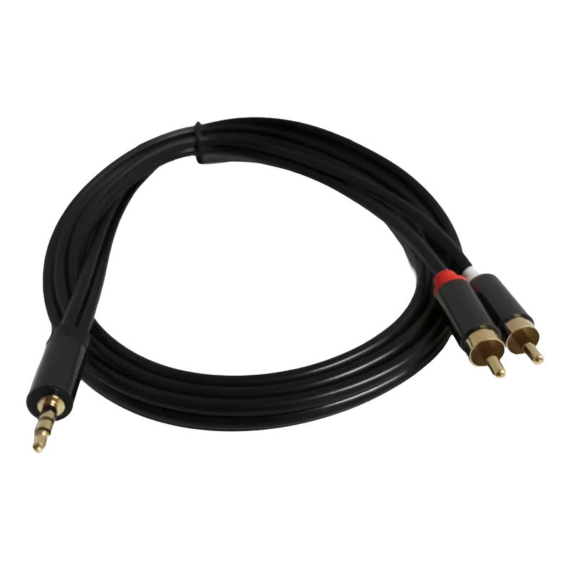 Cable De Audio 3,5mm Jack Plug Macho A 2 Rca Macho Aux