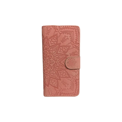 Para iPhone 14 / Pro Carcasa Cuero Mandala Rosa