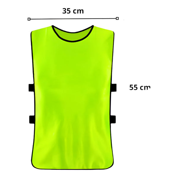 Pack X5 Chaleco Deportivo Peto Multiuso Para Adultos Futbol Verde Neón Unitalla