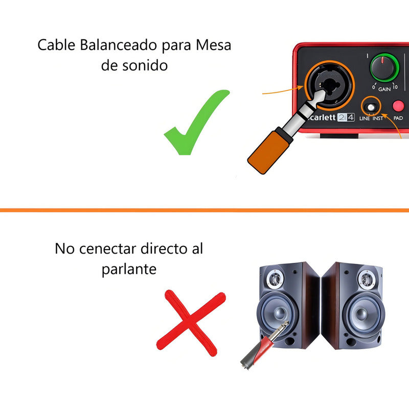Cable Canon Xlr Hembra A Plug 6.3 Estéreo Roxtone 3mt