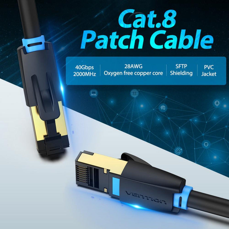 Cable De Red Cat8 5 M Patch Cord Sstp Rj45 Vention
