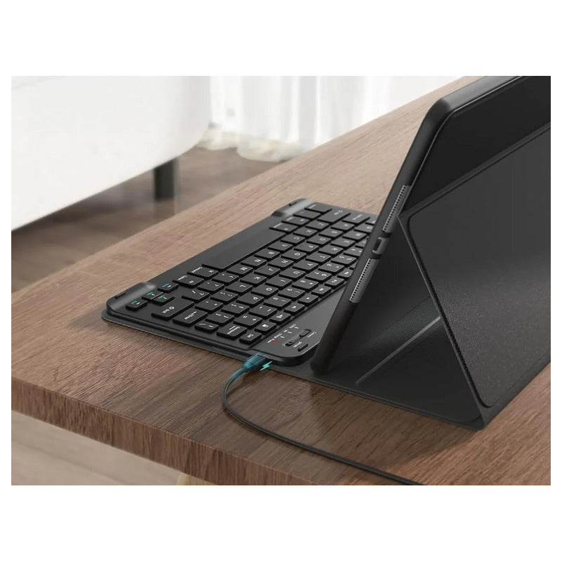 Carcasa Funda + Teclado Para iPad 9th Gen 2021 Negro