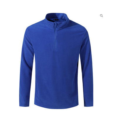 Polera Segunda Capa Micropolar Liso 1/2 Cierre Hombre Azul 0 S Azul