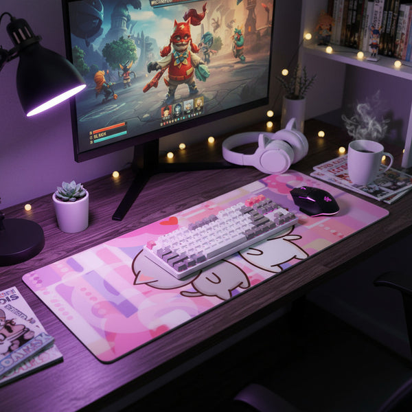 Mouse Pad Genérica Peach & Goma 90x40 Rosa Claro Peach Goma