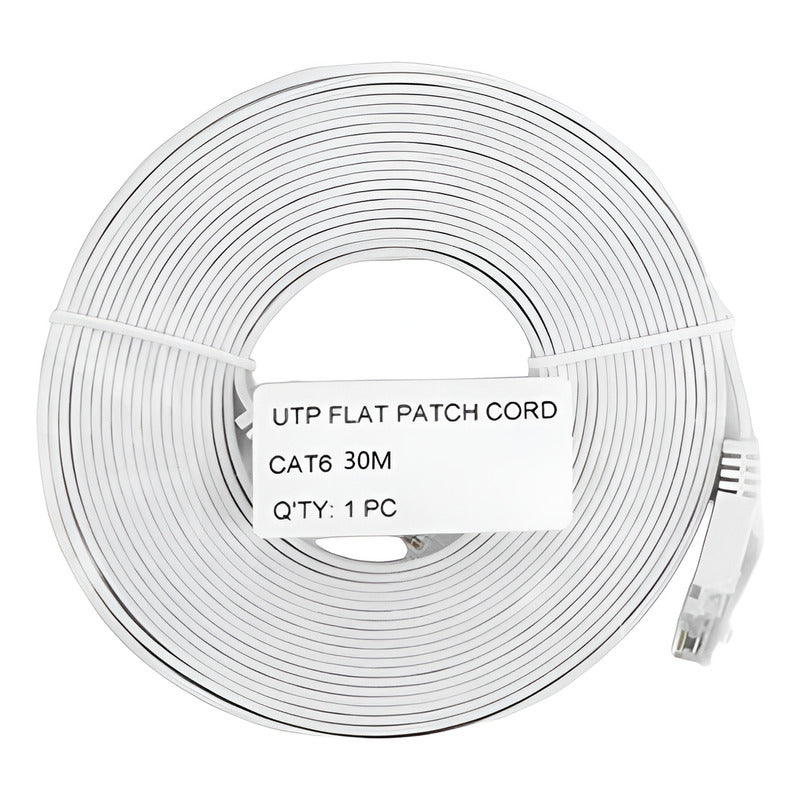 Cable Utp Cat6 Rj45 De 1000 Mbps, Cobre, 30 Metros