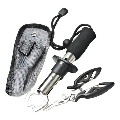 Alicate Pesca Acero Inoxidable Quita Anzuelo Señuelo Argolla Negro