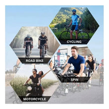 Load image into Gallery viewer, Conjunto Ciclismo Tricota Calza Acolchado Negro Con Azul
