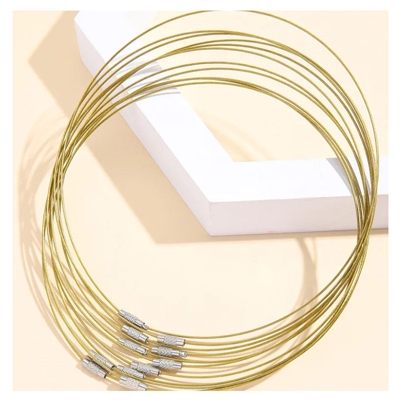 30 Pcs Collar De Acero Inoxidable Gargantilla