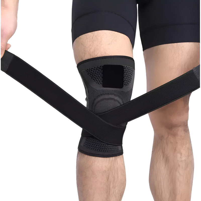 Rodilleras Deportivas Compresion Con Correas Ajustables X2 Negro. Xl