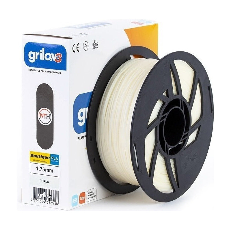 Filamento Pla Boutique 1.75mm Grilon3 - 1kg - Impresion 3d Color Perla