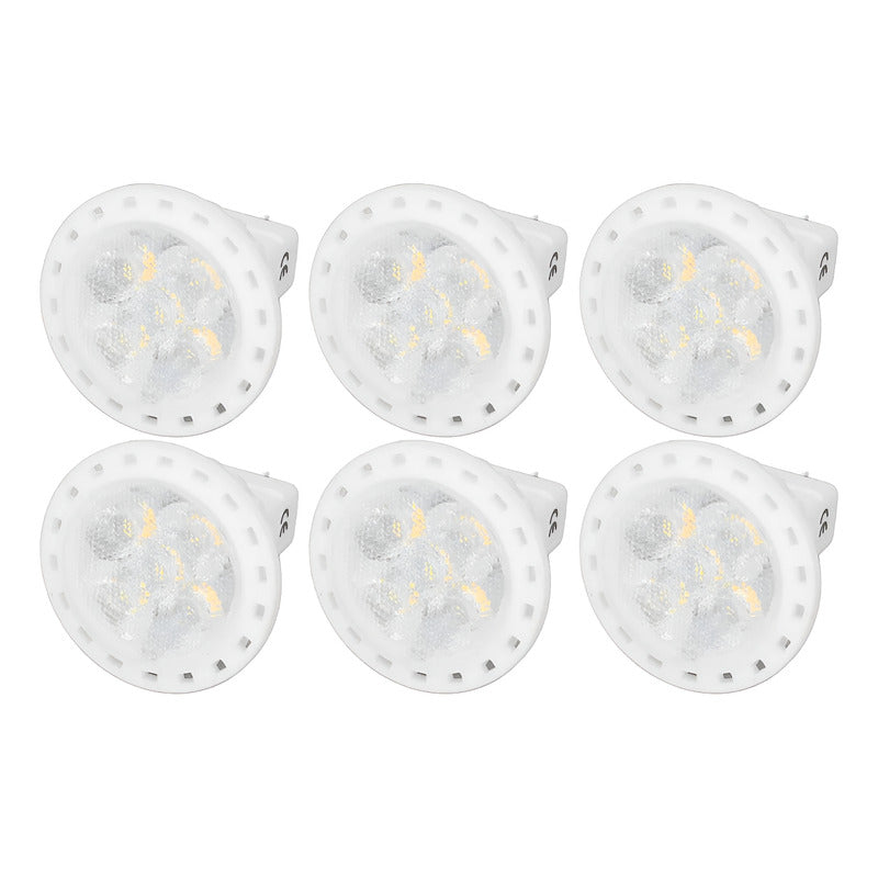 Pack 6 Ampolletas Gu5.3 (mr16) Blanco Cálido