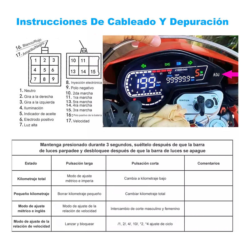 Tablero Digital De Motocicleta Dm200 Xr1901 Crm250 Gy200