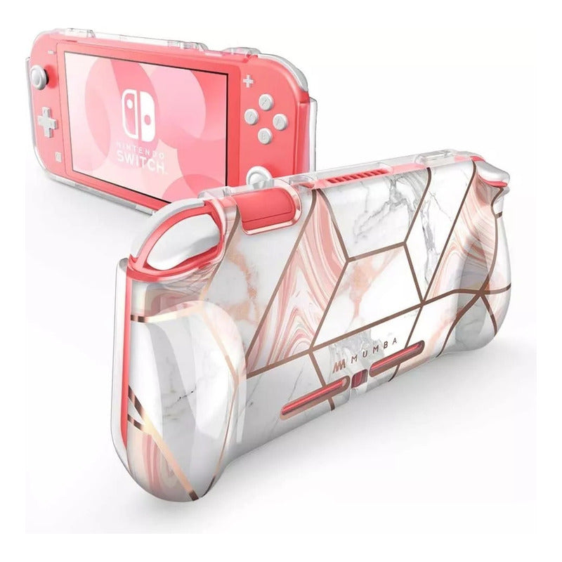 Estuche Para Nintendo Switch Lite 2019 Con Agarre De Tpu 2 Color Rosa Claro