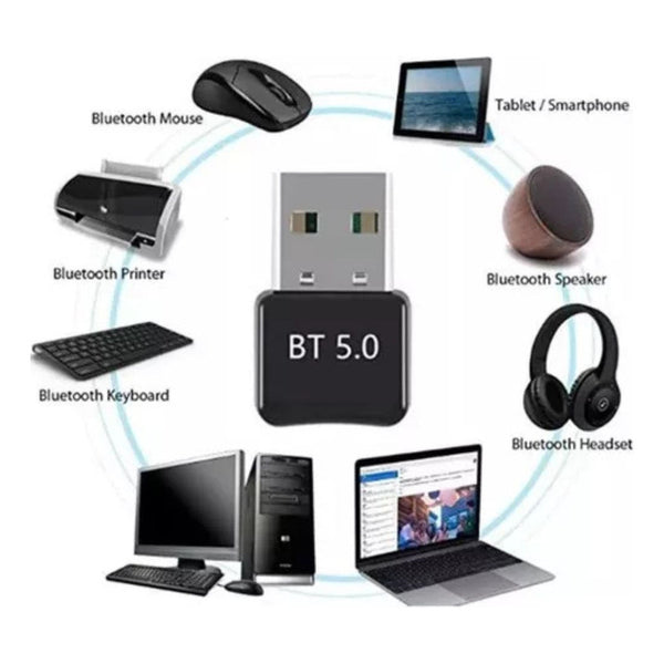 Mini Adaptador Usb  Bluetooth 5.0 Transmisor Receptor Pc