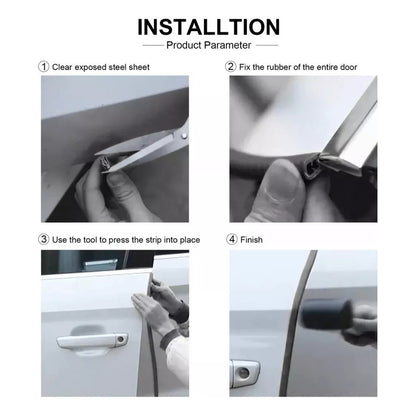 Moldura De Auto Sello  Presión Protectora Puertas Y Capot 5m Blanco