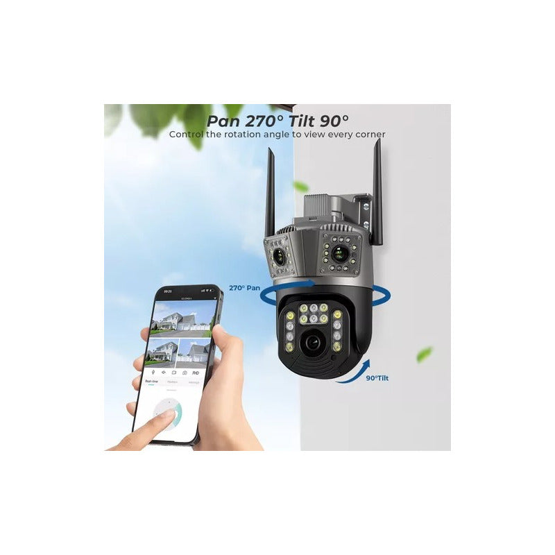 Cámara Domo Anberx Icsee P16q Wi-fi 12mp Visión Nocturna Negro