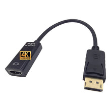 Cargar imagen en el visor de la galería, Cable Adaptador Displayport A Hdmi - Dp A Hdmi Negro Negro

