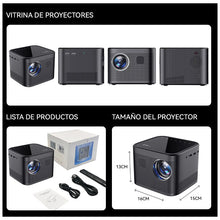 Cargar imagen en el visor de la galería, Proyector Mini Android Portátil Full Hd (nuevo Caja Abierta) Negro
