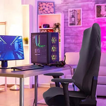 Cargar imagen en el visor de la galería, Sillas Gamer Fundas Para Sillas De Cachemira Elástica Cómodo Negro Poliéster
