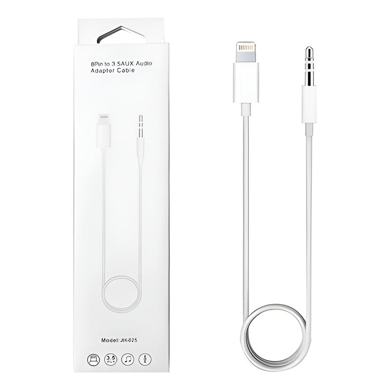 Cable Auxiliar Jack A Ios Blanco