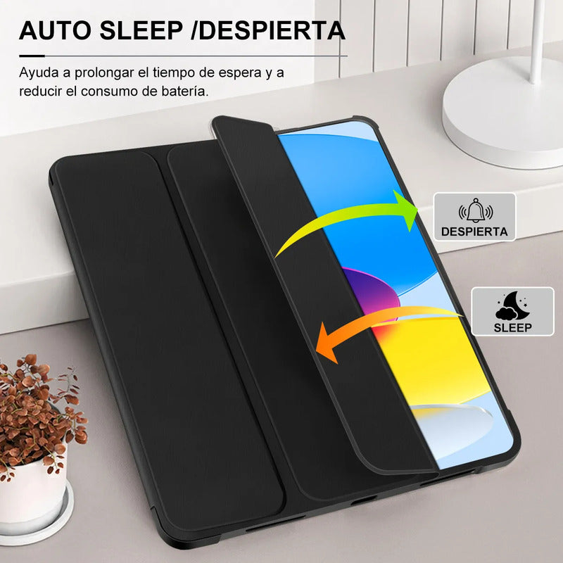 Carcasa Smart Case Para iPad 10.2 7/8/9 Gen. C Ranura Pencil Negro