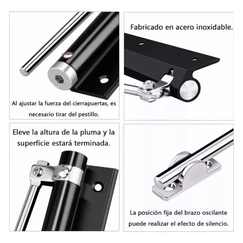 Cierra Puertas Automática Sin Perforar Para Uso Doméstico