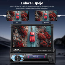 Cargar imagen en el visor de la galería, Radio Pantalla Retráctil  De 7 Pulgadas Mirror Link 1 Din Negro
