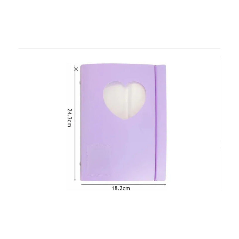 Álbum De Fotos Binder Genérico - Organiza Tus Recuerdos Morado Liso